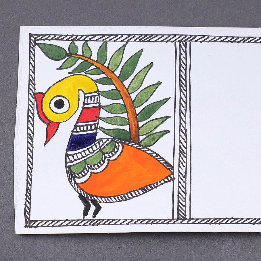 Madhubani Handpainted Post Card (3.5 x 5.5 in)