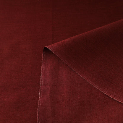 Maroon - Linen Cotton Plain Fabric