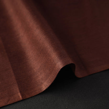 Brown - Linen Cotton Plain Fabric