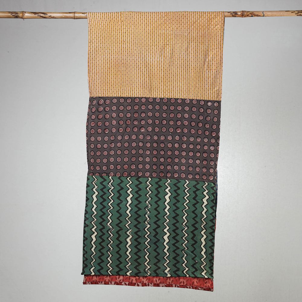 Multicolor - Akola Block Printed Patchwork Cotton Stole