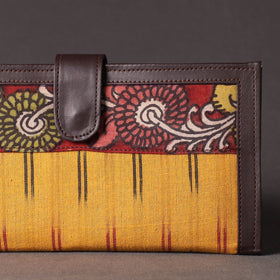 Yellow Handpainted Kalamkari Natural Dyed Cotton Clutch
