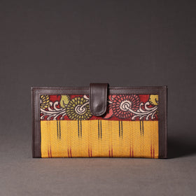 Yellow Handpainted Kalamkari Natural Dyed Cotton Clutch