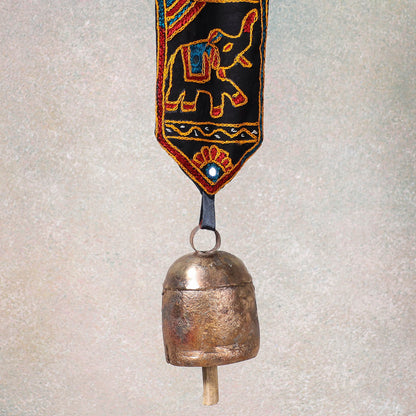 Kutch Embroidery Copper Coated Bell (L - 18)