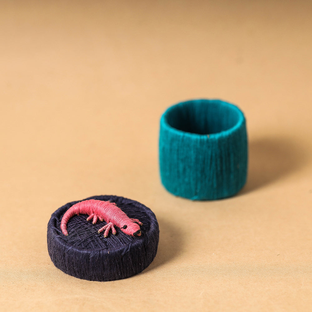 Handmade Coir Jewelry Box - Lizard