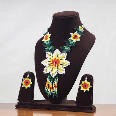 Neemuch Handmade Beadwork Necklace Set by Pushpa Harit