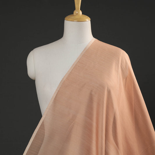 Beige - Sunset Beach Maheshwari Silk Cotton Pure Handloom Fabric