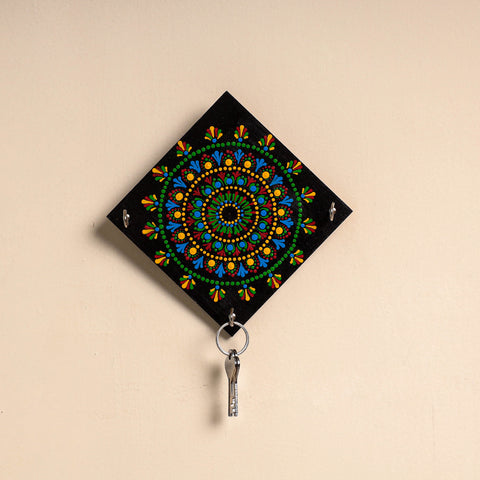 Mandala Art Handpainted Keyholder (7 x 7 in)