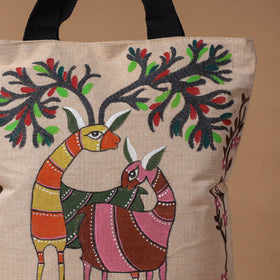 Gond art handpainted shoulder bag for women 13 - handcrafted