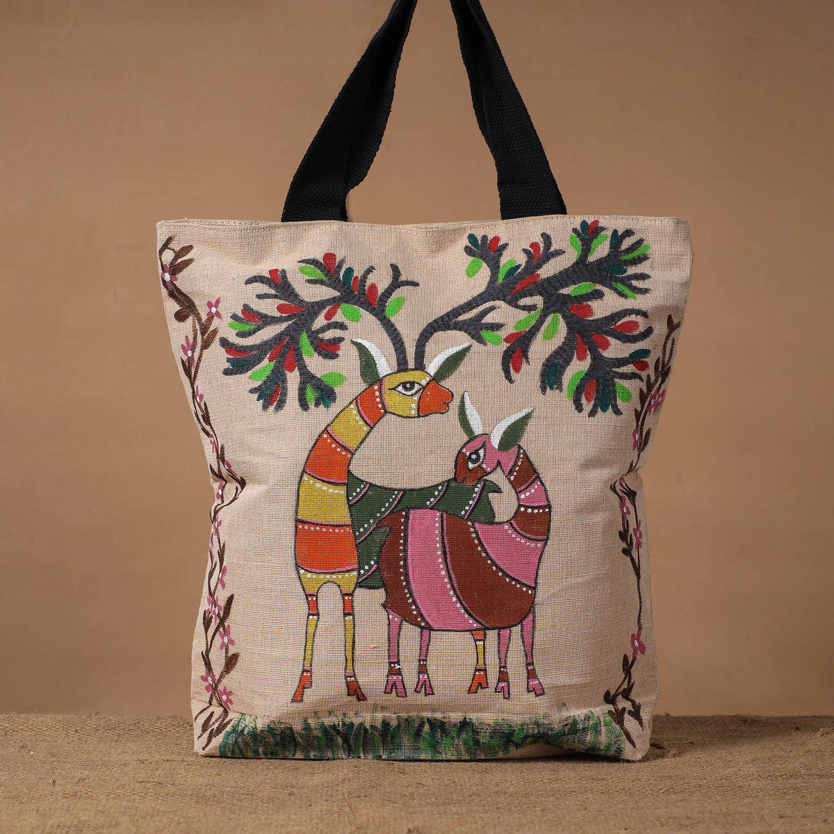 Gond art handpainted shoulder bag for women 13 - handcrafted
