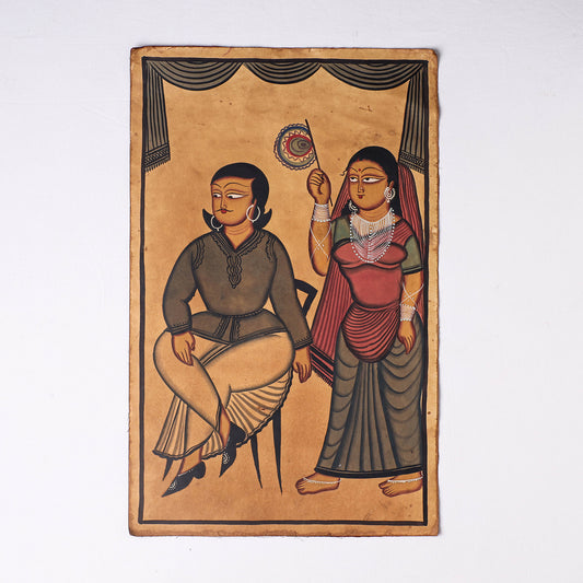 Handpainted Kalighat Painting by Laltu Chitrakar (22 x 14 in)