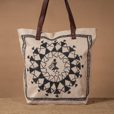 Warli Handpainted Shoulder Bag for Women 12