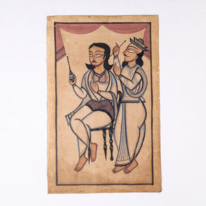  Handpainted Kalighat Painting by Laltu Chitrakar 