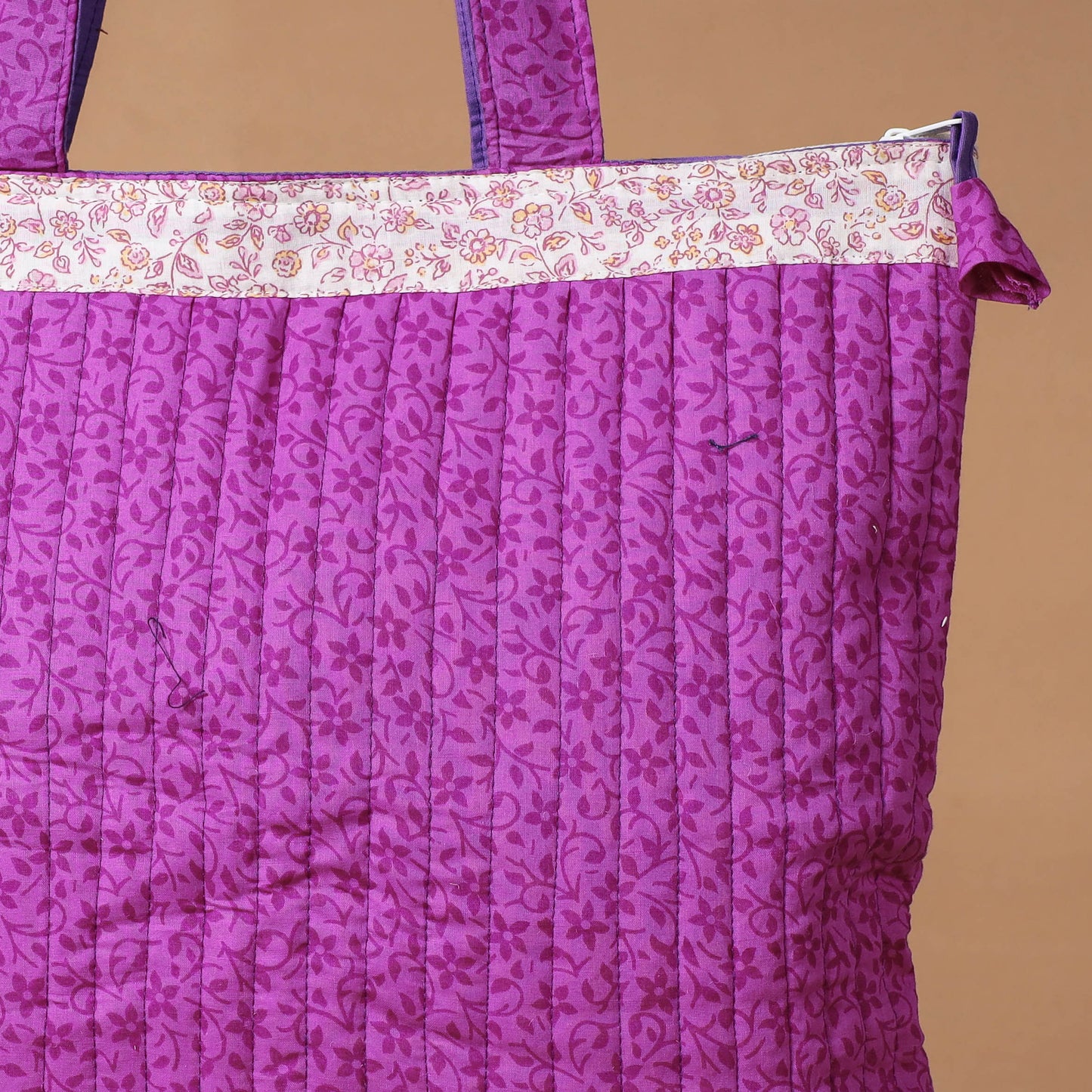 Purple - Handcrafted Quilted Shoulder Bag