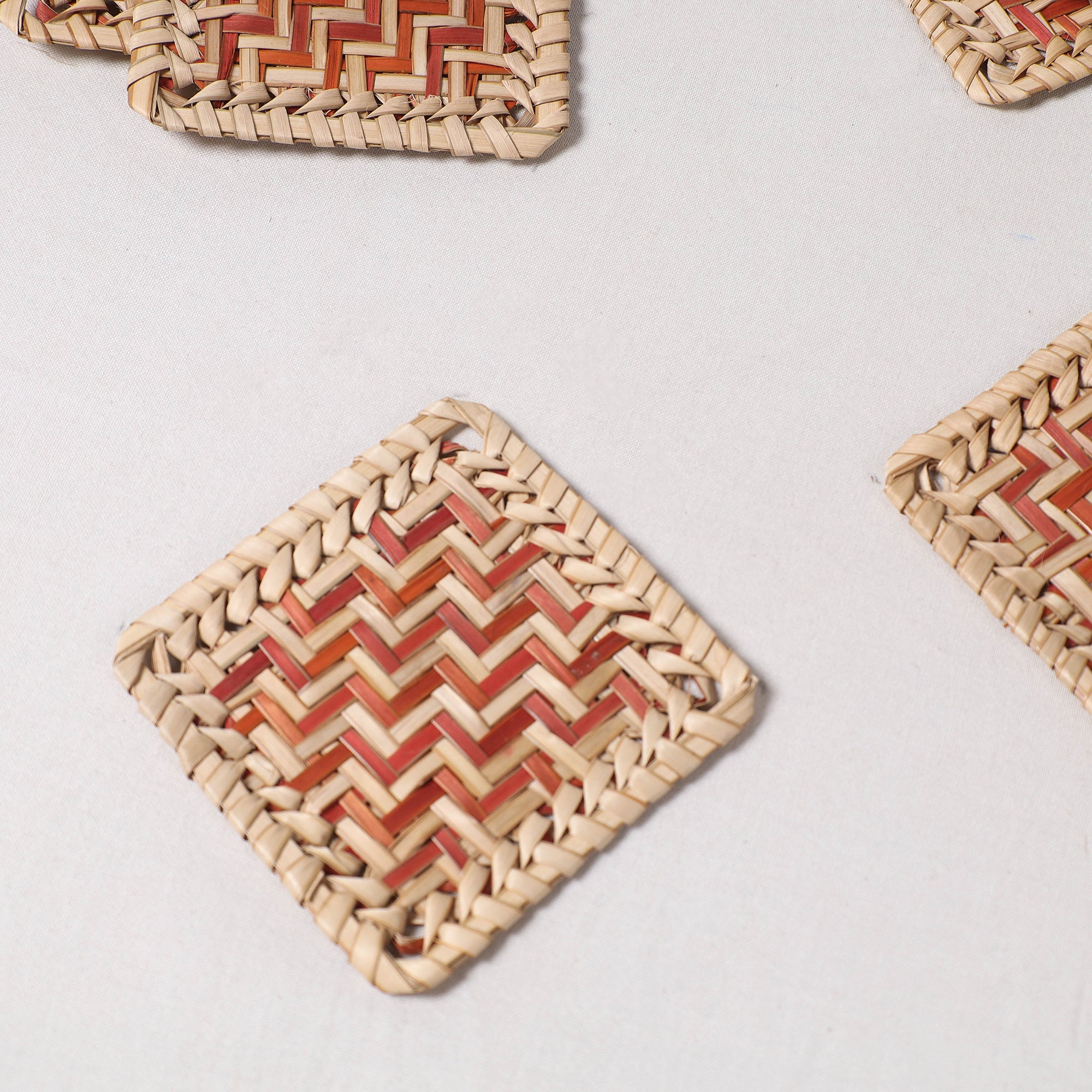 Handmade Water Hyacinth Coasters from Assam 