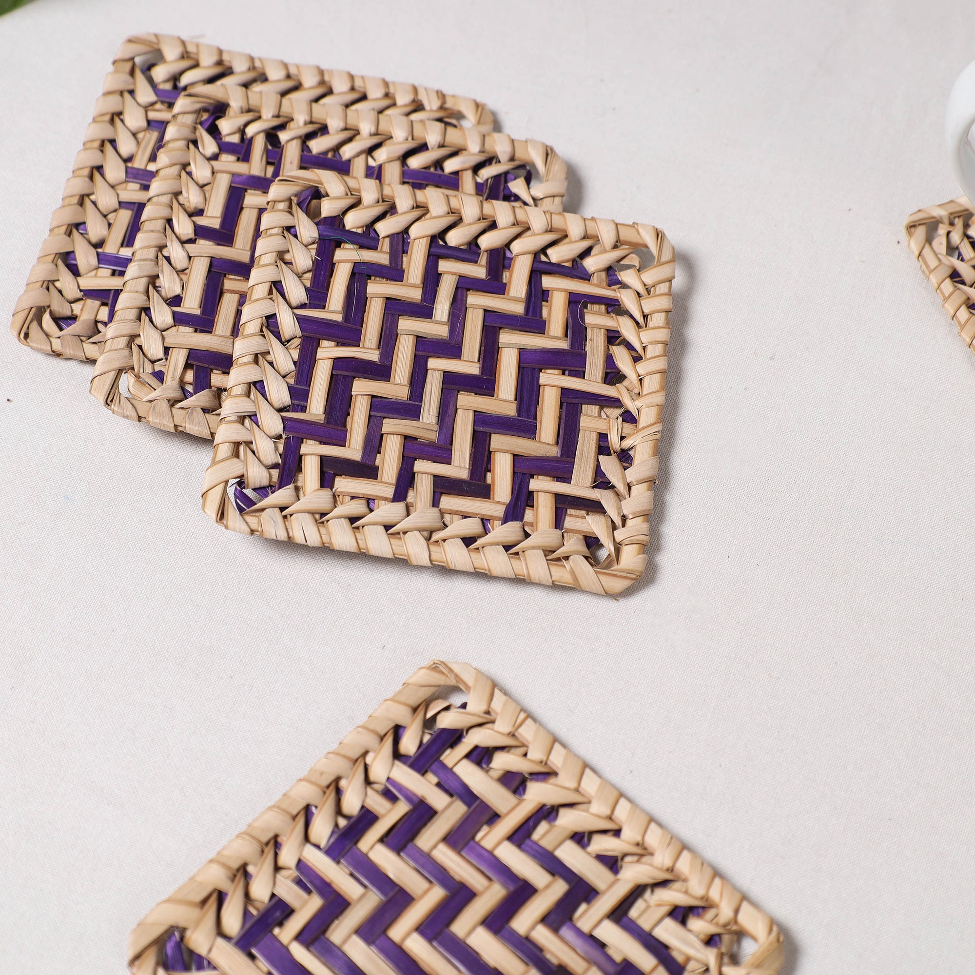  Handmade Water Hyacinth Coasters from Assam 