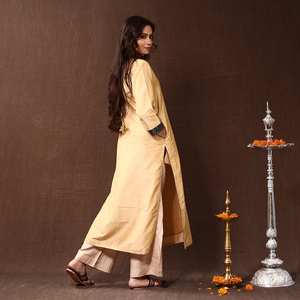 plain silk kurta