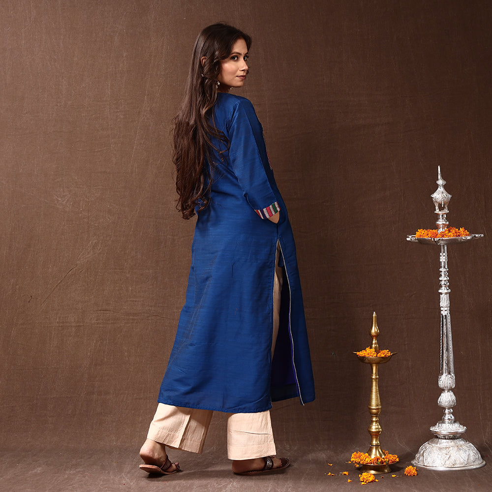 plain silk kurta