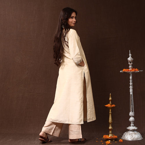 plain silk kurta