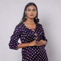 Bandhani Tie-dye Modal Silk Long Straight Kurta for Women