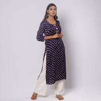 bandhani silk kurta