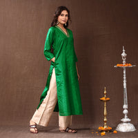 plain silk kurta