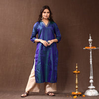 plain silk kurta