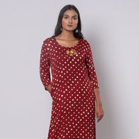 bandhani silk kurta