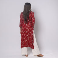 bandhani silk kurta