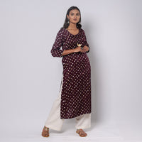 bandhani silk kurta