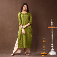 plain silk kurta