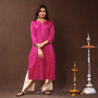 plain silk kurta