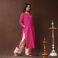 plain silk kurta