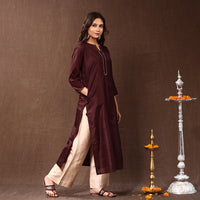 plain silk kurta