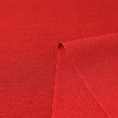 Red - Dark Orange Original Mangalagiri Handloom Cotton Fabric