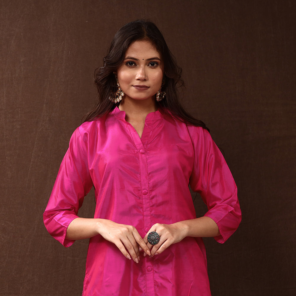 plain silk kurta