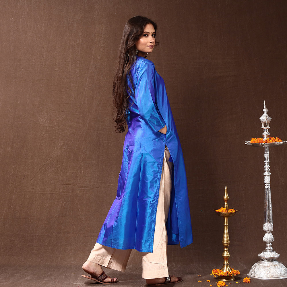 plain silk kurta