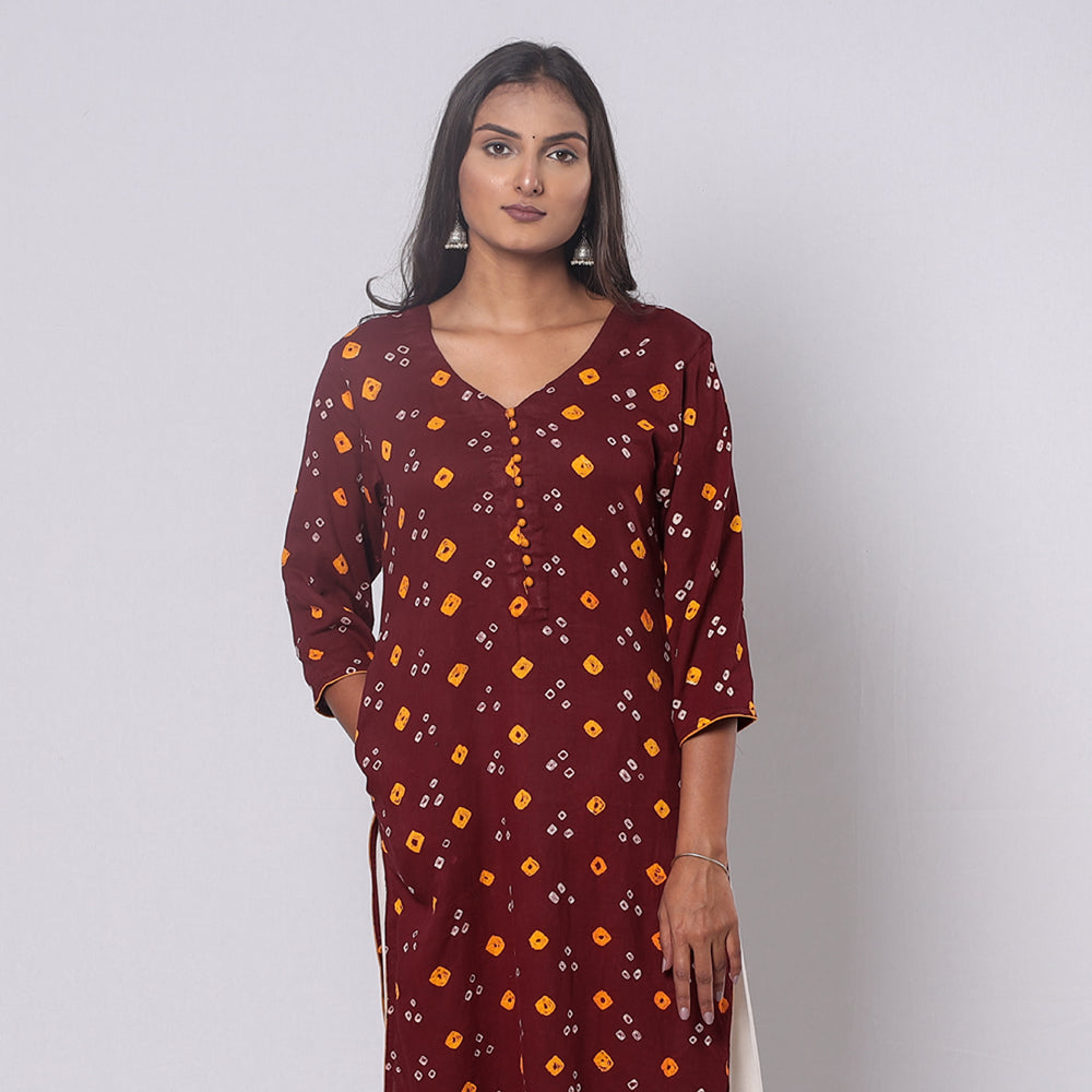 bandhani kurta