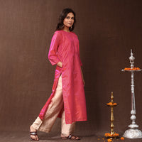 plain silk kurta