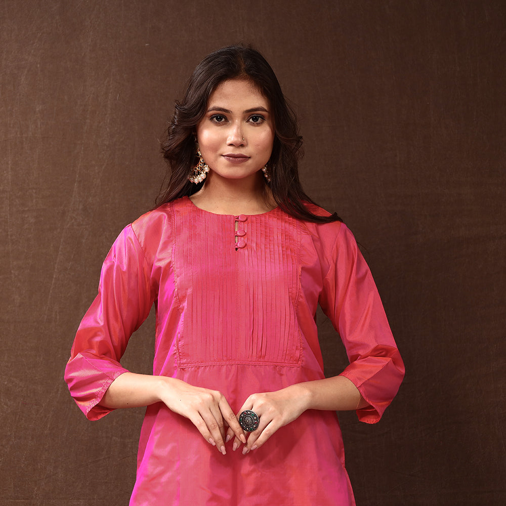 plain silk kurta