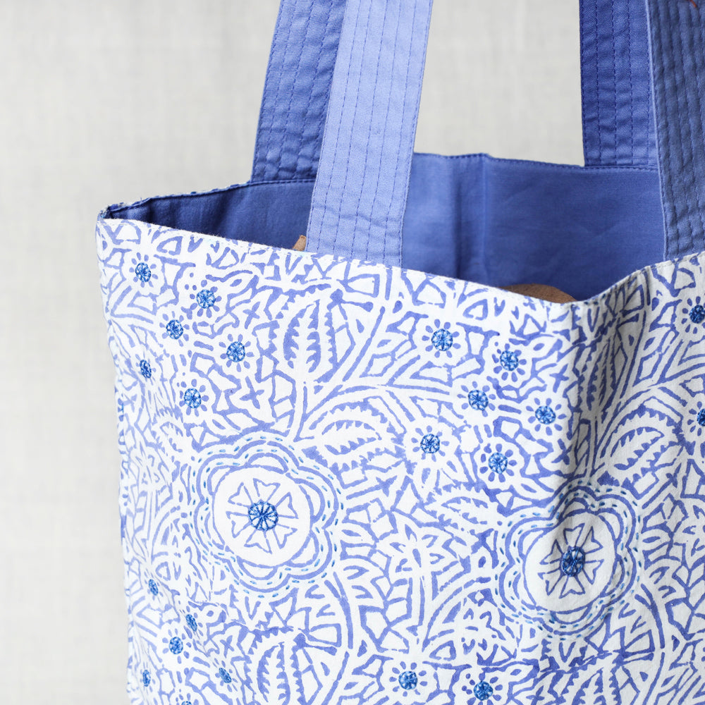 kantha block print shoulder bag