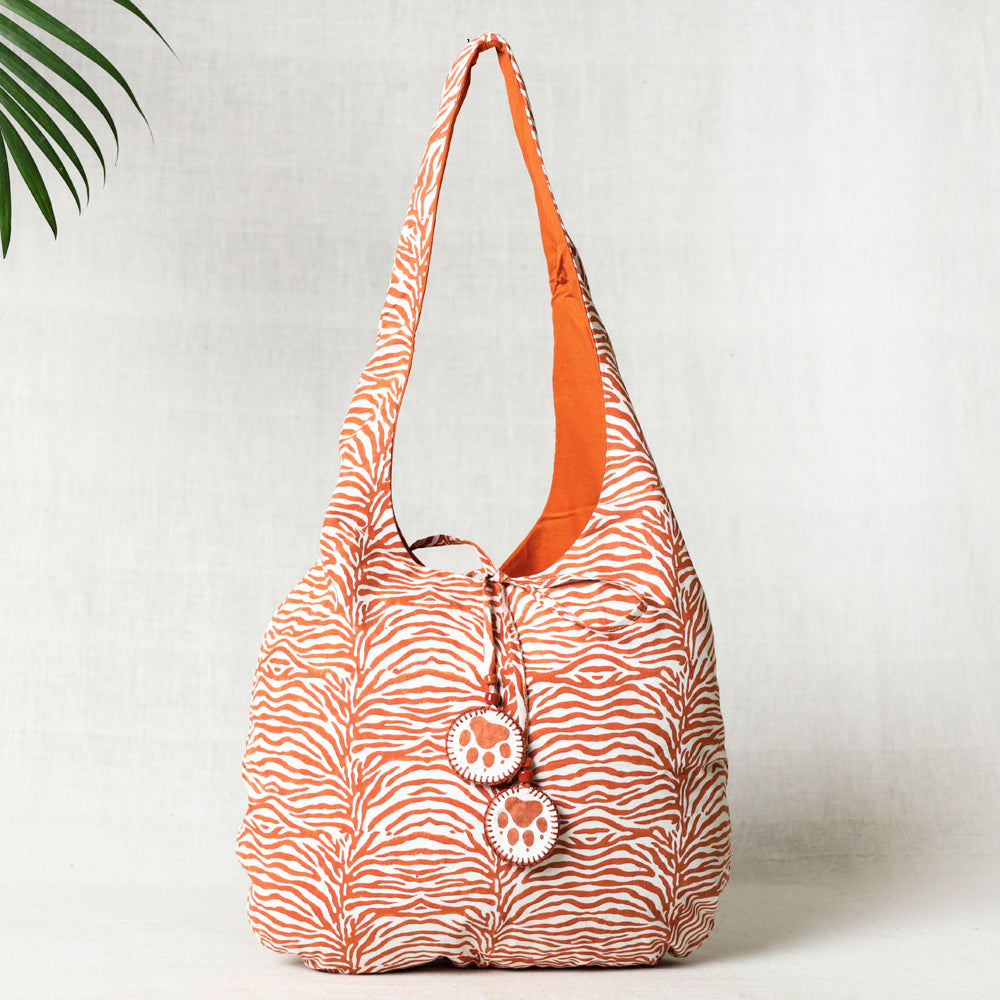 block print shoulder bag