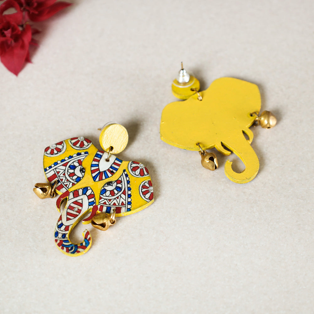 madhubani handpainted earrings