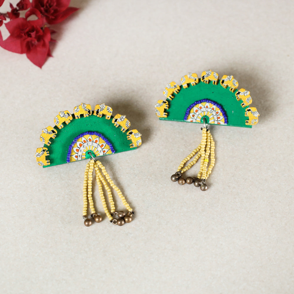 madhubani handpainted earrings