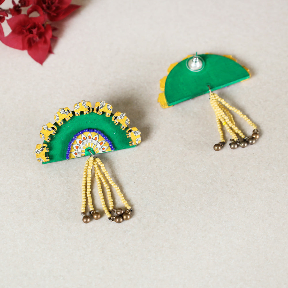 madhubani handpainted earrings