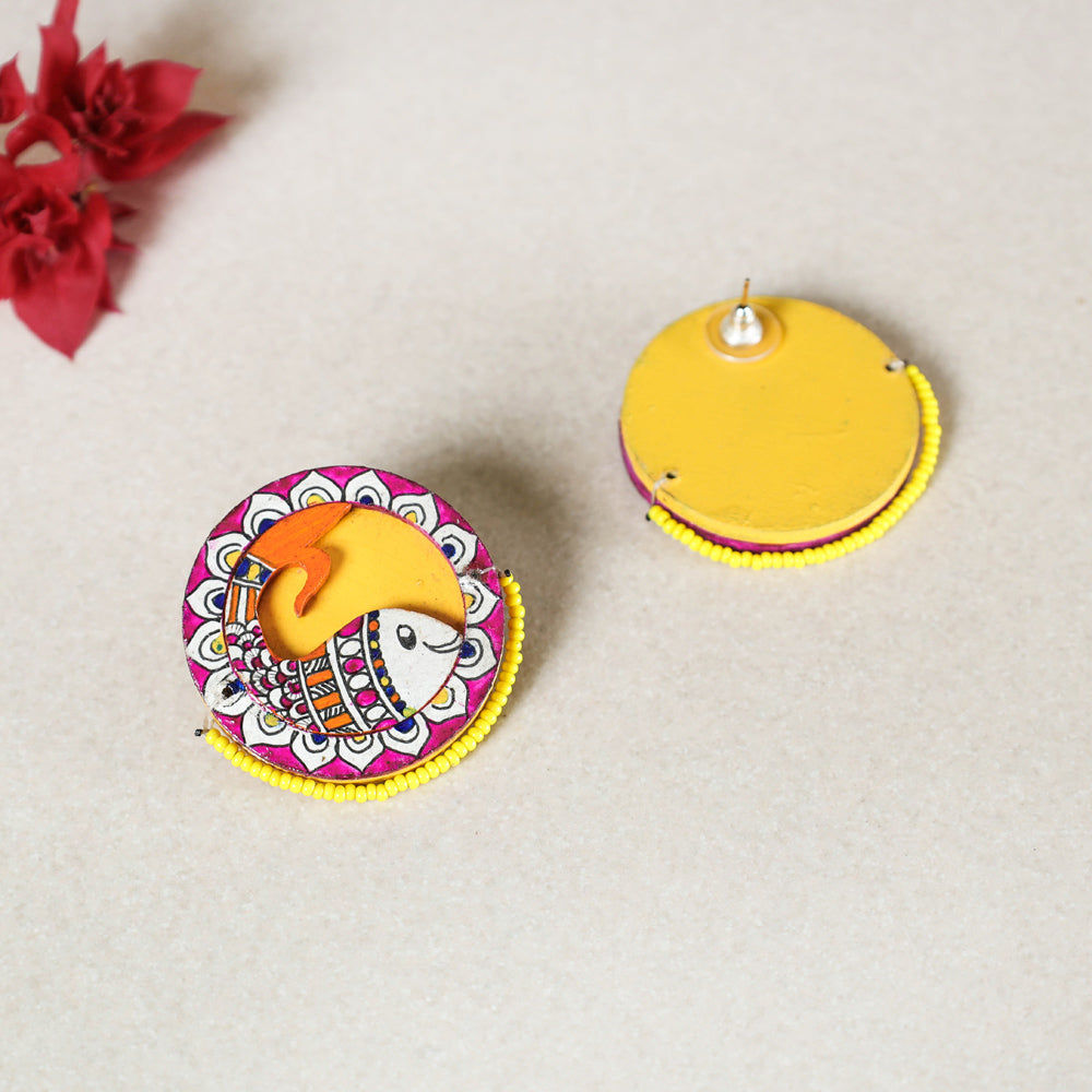 madhubani handpainted earrings