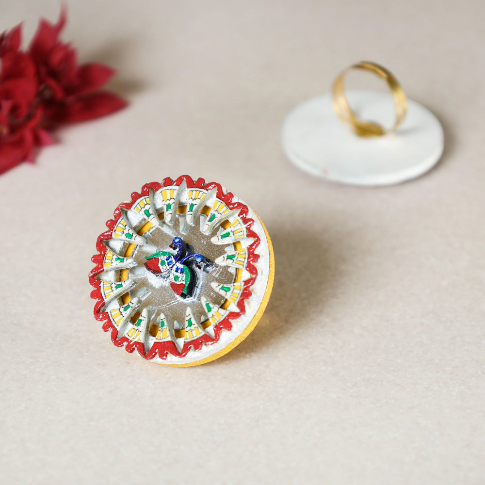 madhubani wooden ring