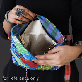 Gamcha Fabric Hand Embroidered Sling Bag
