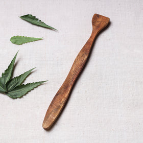  Handcarved Natural Neem Wood Tongue Cleaner 