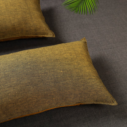 Jhiri Pure Handloom Cotton Pillow Cover - Set of 2 (26 x 16 in)