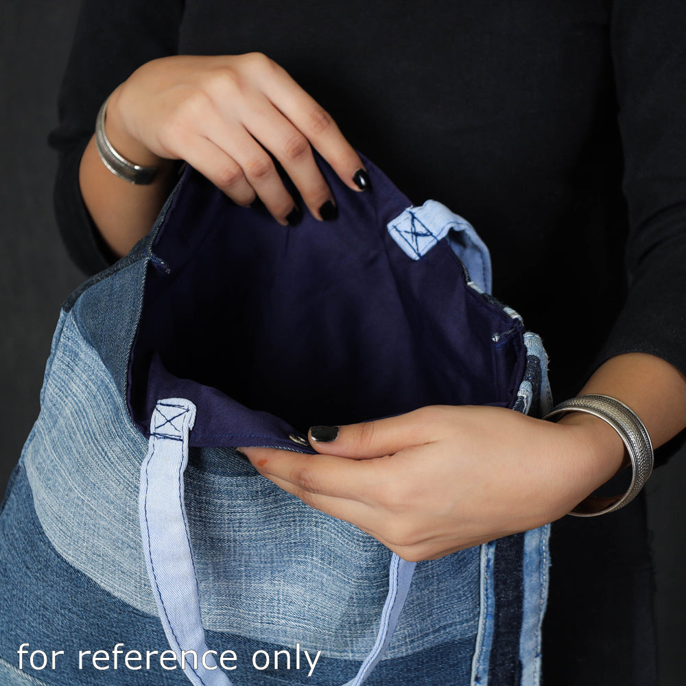 Blue Upcycled Handmade Denim Hand Bag